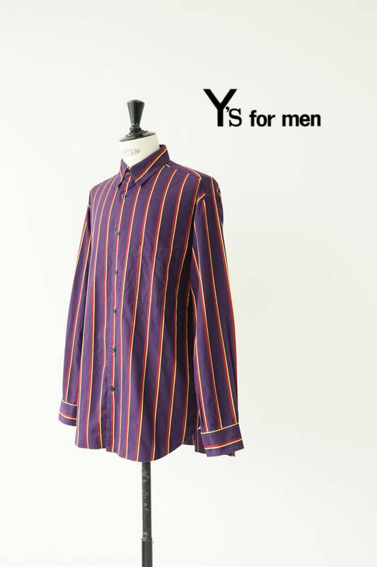 Y's for men ワイズ フォー メン ビンテージ ストライプ シャツ size 3 0522961