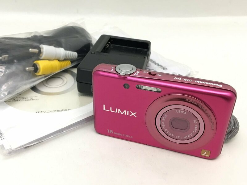 Panasonic LUMIX DMC-FH7 / LEICA DC VARIO-ELMAR 1:3.1-6.5/5.0-20.0 コンパクト デジタルカメラ 付属品付き ジャンク 中古【UW050623】