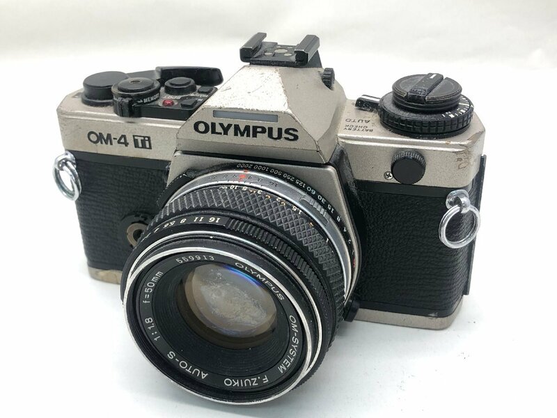 OLYMPUS OM-4 Ti / OM-SYSTEM F.ZUIKO AUTO-S 1:1.8 f=50mm 一眼レフカメラ ジャンク 中古【UW050677】