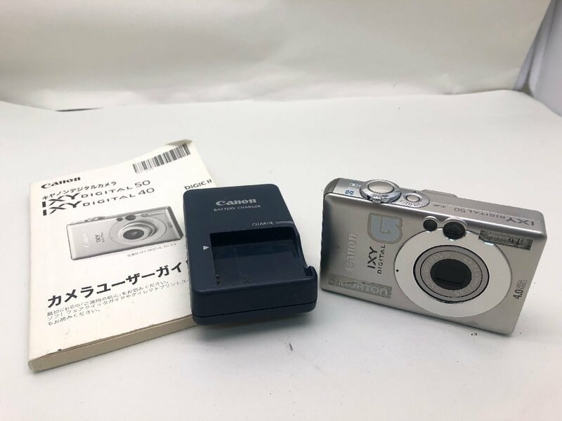 Canon IXY DIGITAL 50 コンパクト デジタルカメラ 充電器付き ジャンク 中古【UW050725】