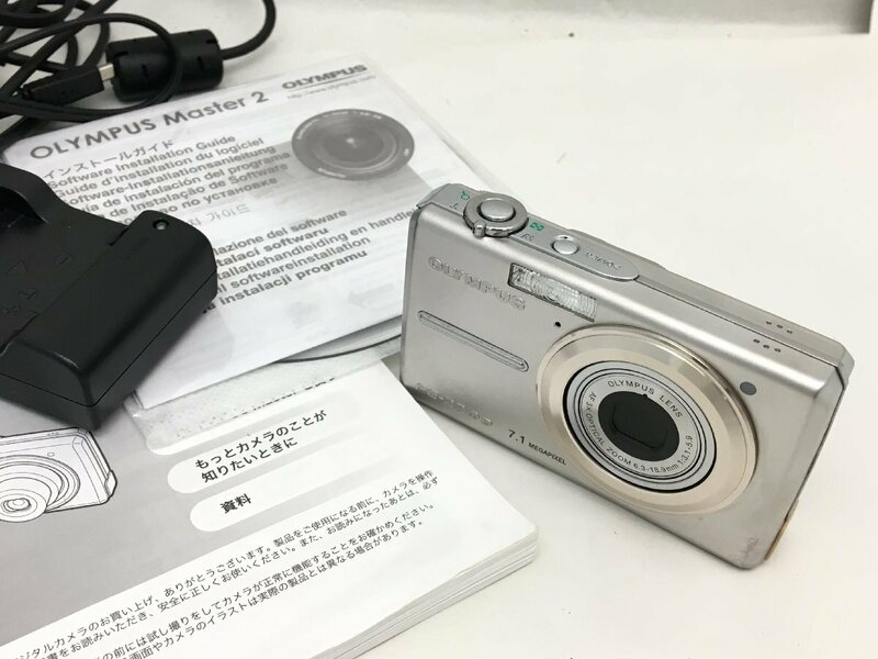 OLYMPUS FE-220D コンパクト デジタルカメラ 付属品付き ジャンク 中古【UW050756】