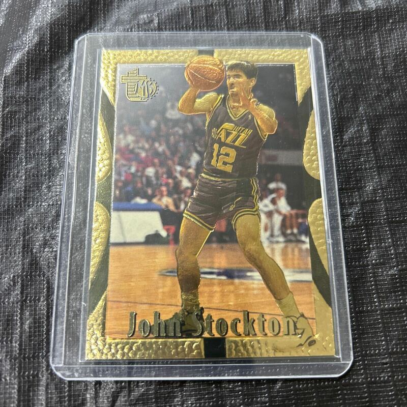 NBA Topps 1995 Embossed John Stockton Utah Jazz Gold No.97
