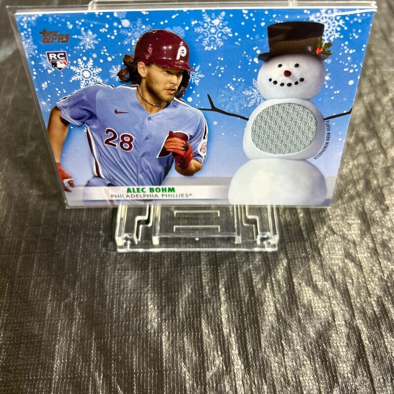 Topps 2021 Holiday Mega Baseball Alec Bohm Relic Card Philadelphia Phillies Rookie アレックボーム ルーキーレリック　フィリーズ