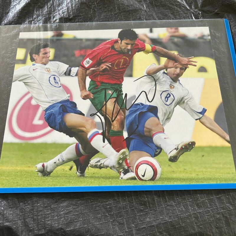 2006年　ドイツワールドカップ　ルイス フィーゴ　ポルトガル代表　直筆サイン入りフォト　Luis Figo Portugal Autographed Photo 