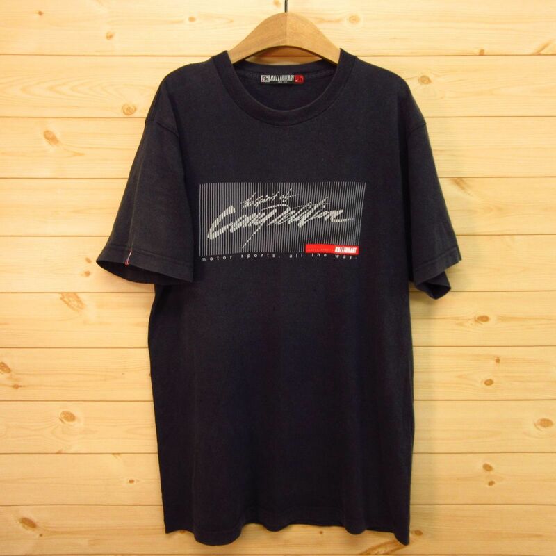 ◎RALLIART ラリーアート モータースポーツ◆半袖 Tシャツ カットソー 三菱 自動車 メカニック グッズ◆メンズ 黒 フリー◆A5275