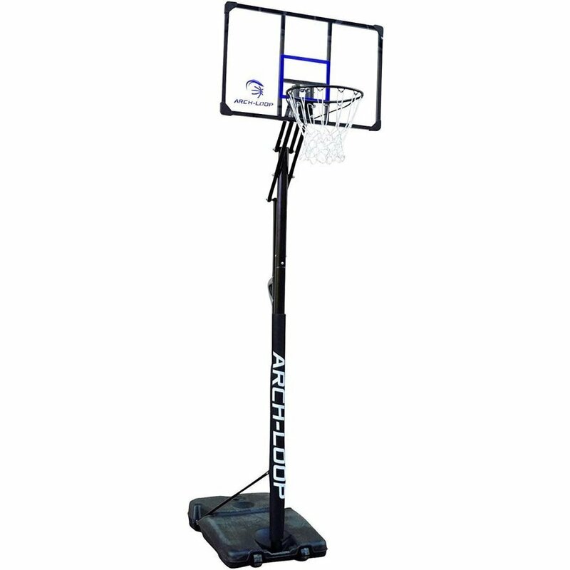 569 即決あり バスケットゴール 高さ調整可能 230cm～305cm 自立式 屋外用 ブルー