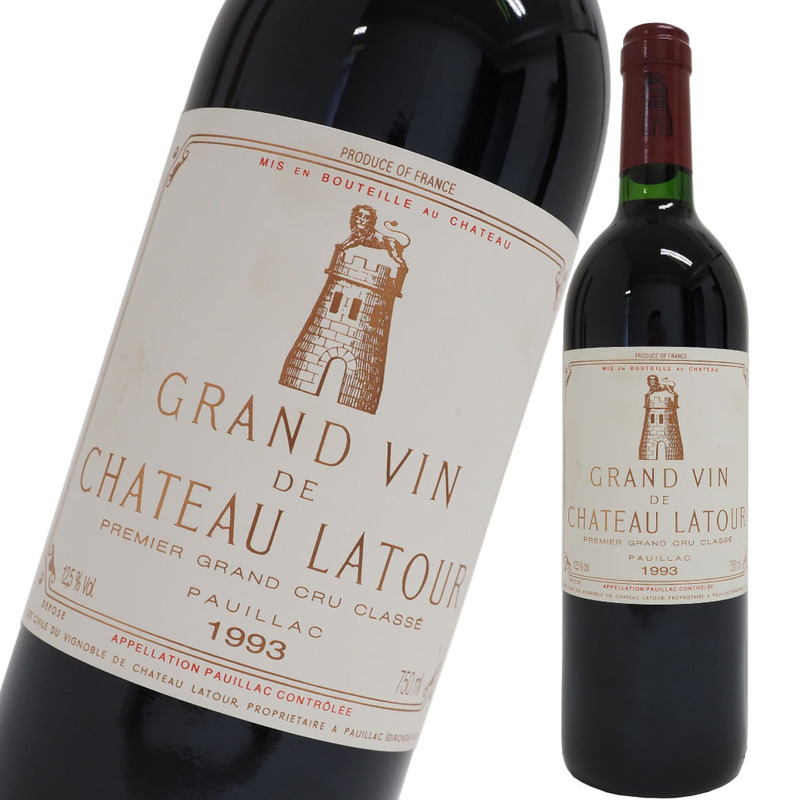 シャトーラトゥール 1993年 750ml 赤ワイン 箱なし フルボディ フルボトル フランス ボルドー Chateau Latour 未開栓 中古 二次流通品