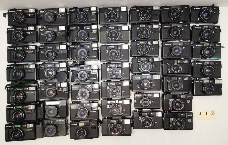 M310E 大量４７台 レンジファインダー コンパクトカメラ など Konica C35 EFD AF2 Minolta HI-MATIC MAMIYA YASHICA Fujica Canon ジャンク