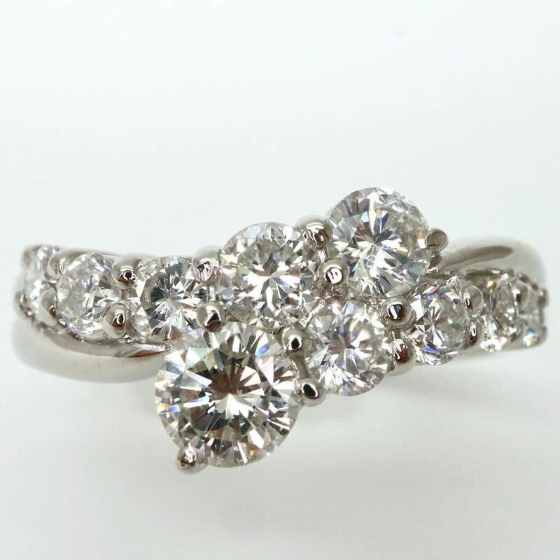 SEIKO jewelry(セイコージュエリー)豪華!1ct UP!!《Pt900 天然ダイヤモンドリング》M 約4.9g 約8.5号 1.00ct diamond jewelry 指輪 ED6/EE9