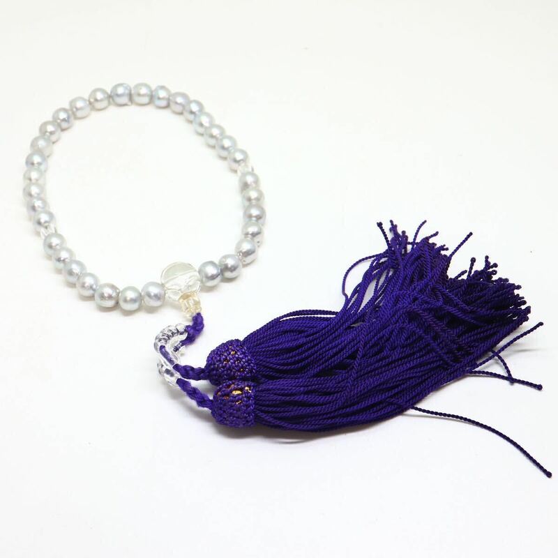 《アコヤ本真珠ブレスレット》M 26.2g 約7.0-7.5mm珠 pearl bracelet 数珠 念珠 パール ジュエリー jewelry CH0/DB0