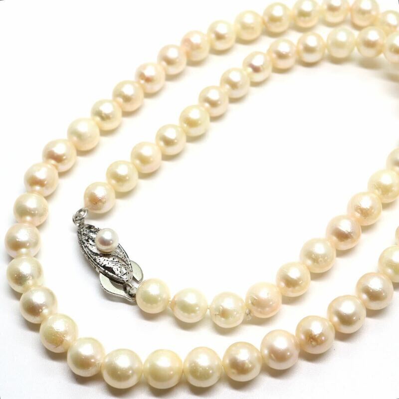 《アコヤ本真珠ネックレス》J 24.1g 約43cm 約6.0-6.5mm珠 pearl パール necklace ジュエリー jewelry DA0/DA0