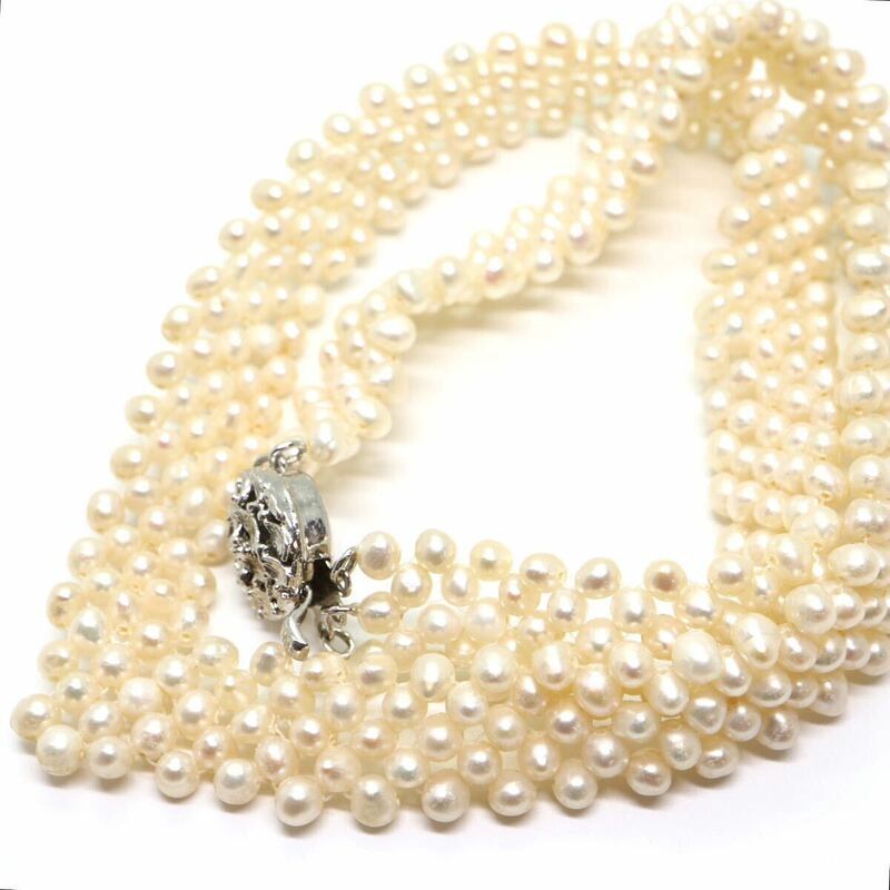 《本真珠ネックレス》J 33.6g 約42cm pearl パール necklace ジュエリー jewelry DA0/DA