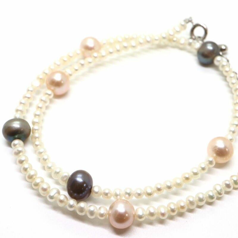 《本真珠ネックレス》J 7.9g 約39cm pearl パール necklace ジュエリー jewelry CE0/DA0