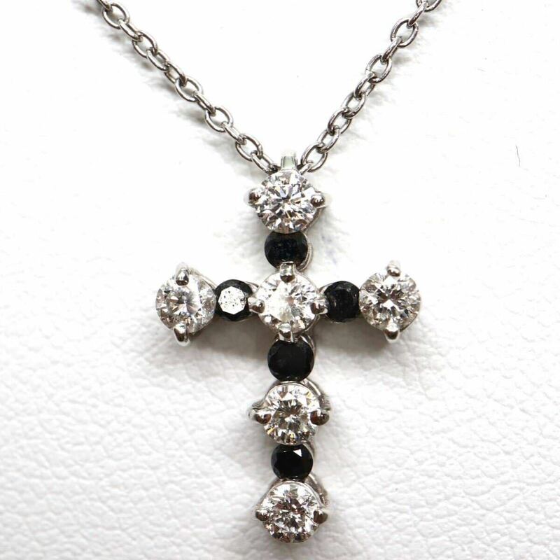 Ponte Vecchio(ポンテヴェキオ)《K18WG 天然ダイヤモンドネックレス》J 約2.9g 約39cm diamond necklace jewelry ジュエリー EC2/EE5