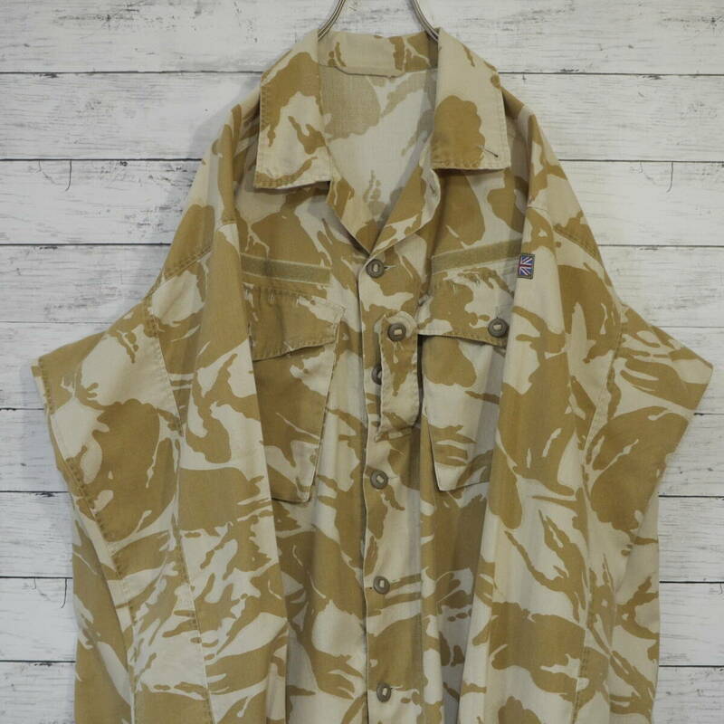 イギリス軍 トロピカルデザートカモ 迷彩 SMOCK COMBAT TROPICAL スモック コンバット シャツ ジャケット 190 120 XL ベージュ 20202447