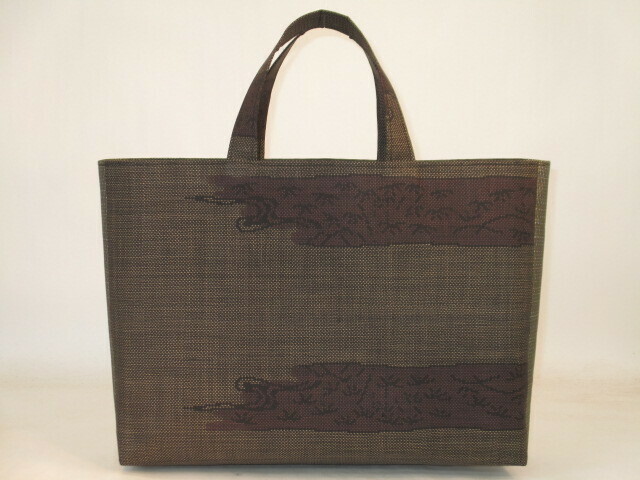 古布　正絹大島紬で作ったたっぷりバッグ