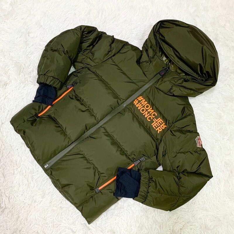 1円〜 未使用級 モンクレール グルノーブル MONCLER GRENOBLE ISORNO イソルノ ダウンジャケット 最高級モデル フード カーキ キッズ