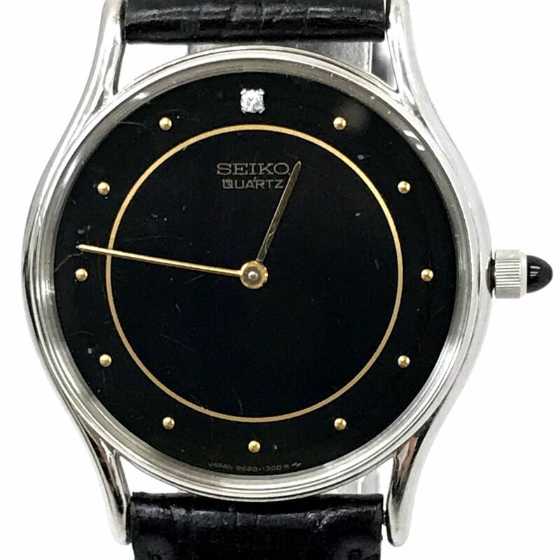 SEIKO セイコー 腕時計 2620-0030 クオーツ アナログ ラウンド ブラック 2針 ヴィンテージ 亀戸精工舎 1979年製 コレクション おしゃれ