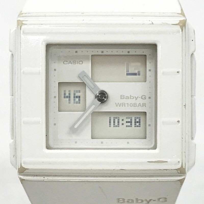 CASIO カシオ Baby-G ベビーG ベイビージー CASKET カスケット 腕時計 BGA-200-7 クオーツ スクエア 四角 ホワイト デジタル 動作確認済