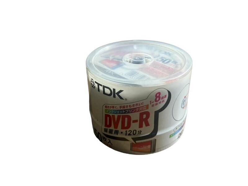 to0510d 未使用 DVD-R 120分 録画用 TDK 50枚ディスク インクジェットプリンタ対応