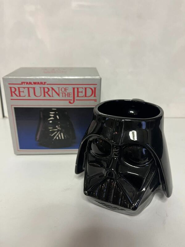 1983 Sigma Star Wars ROTJ Darth Vader Hand Painted Mug w/ Box マグ　箱付　スターウォーズ　当時物　ダースベイダー