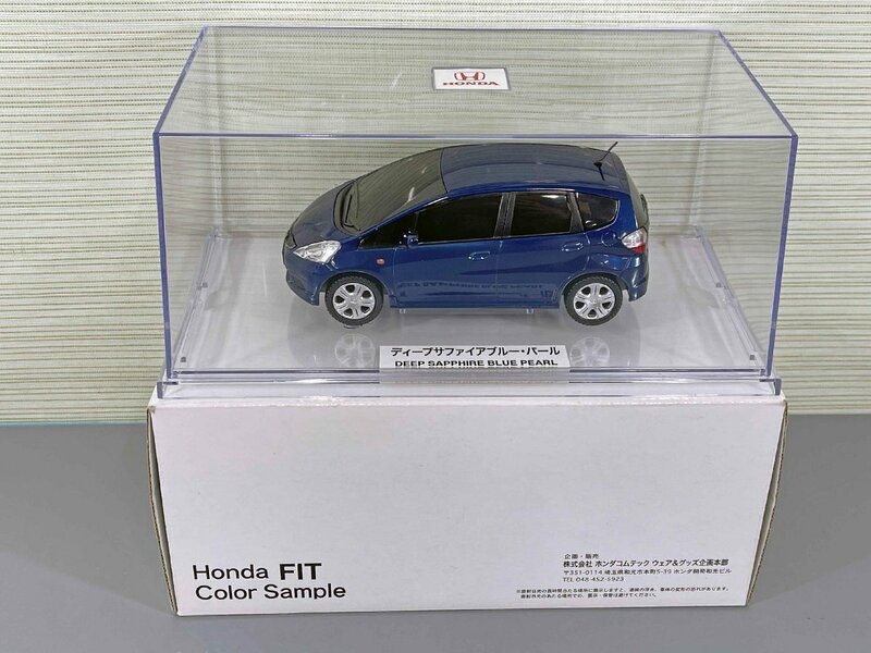 ▼中古品▼ ミニカー　ホンダ　FIT フィット カーラーサンプル　RS ディープサファイアブルー・パール　（60423111318149NM