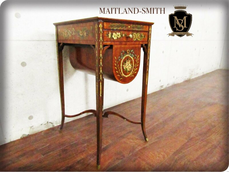 ■美品/MAITLAND SMITH/メートランドスミス/イギリス/英国最高級/decorative table/クラシック/マホガニー/サイドテー-ブル/67万/ft9000k