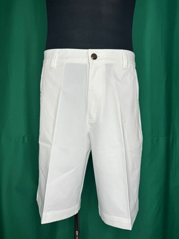 adidas アディダス ゴルフ ハーフ ショートパンツ 短パン 半ズボン　白　ホワイト　中古　Mサイズ　W82 美品 ゴルフウェア他も多数出品！