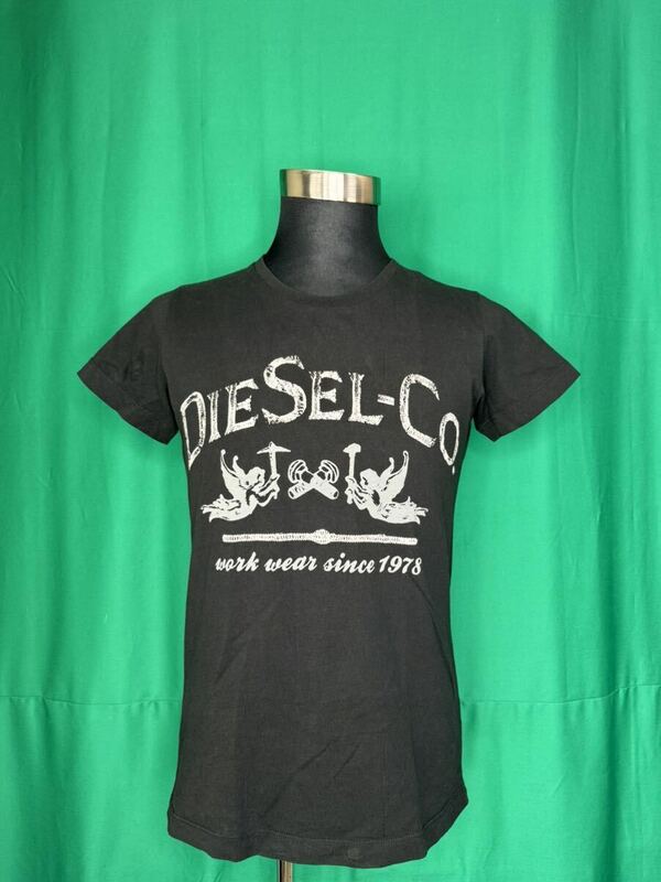 DIESEL ディーゼル 半袖 プリントTシャツ カットソー　トップス　黒 ブラック　中古 Sサイズ　他にも多数出品中！