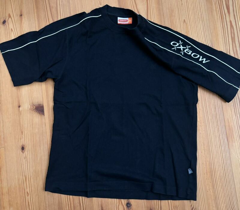 OXBOW オックスボウ　ロゴ刺繍　半袖Tシャツ 黒 ブラック　S
