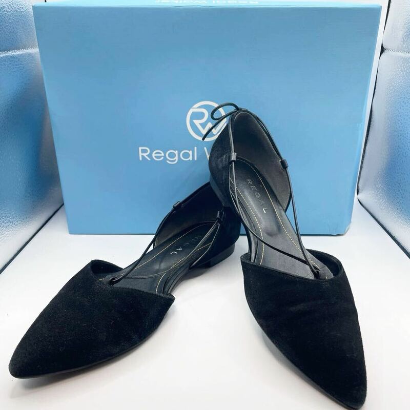 REGAL リーガルウォーカー　フラットパンプス　レディースシューズ　靴　23㎝　日本製　高級品　レア　黒　ブラック　フォーマルにも　美品