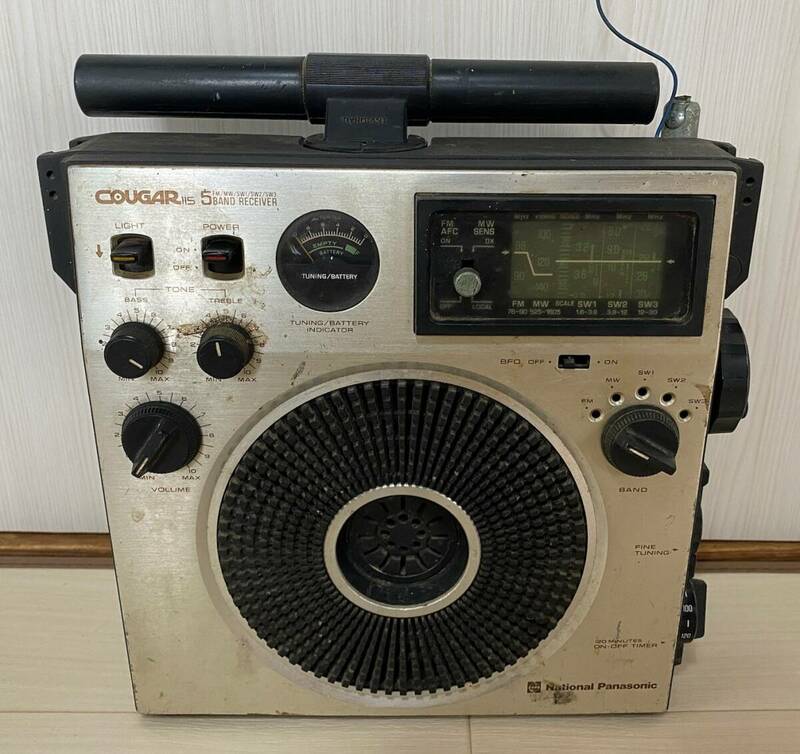 当時物　ラジオ　その1　National Panasonic　COUGAR/クーガ　RF-1150　検：昭和レトロ　ビンテージ　アンティーク