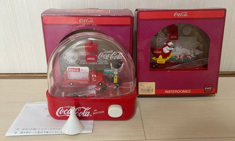当時物　コカ・コーラ　その6　ウォータードーム　2箱　検：シロクマ　白熊　玩具　おもちゃ　ビンテージ　企業物　インテリア