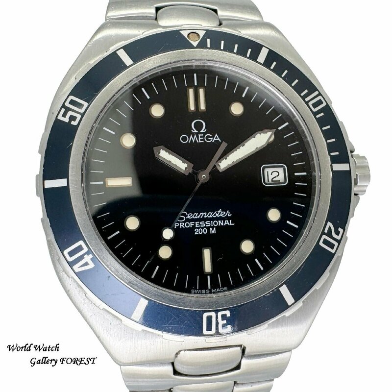 【OMEGA オメガ シーマスター☆プロフェッショナル 200M】 中古 メンズ腕時計 PRE BOND ラージケース Ref 396 1041 ヴィンテージ クオーツ