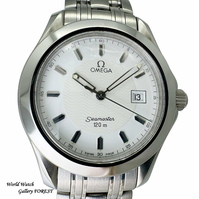 【OMEGA オメガ☆シーマスター 120M】2511.21 中古 メンズ 腕時計 クオーツ ホワイト文字盤☆Aランク☆