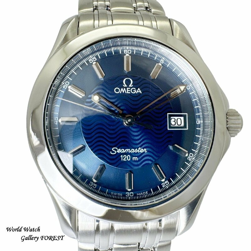 【OMEGA オメガ☆シーマスター 120M】2511.81 中古 メンズ 腕時計 クオーツ ブルー文字盤【外装仕上げ☆AAランク】