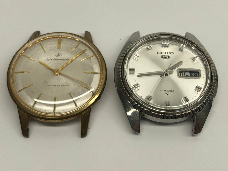 ジャンク 2個セット SEIKO セイコー Seikomatic SEIKO5 セイコーマチック セイコー5 自動巻き メンズ 腕時計