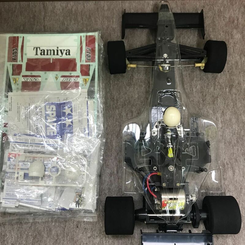 ■タミヤ 電動RC F103 F1ボディパーツセット(タイプF)メカ無しジャンクシャーシ 