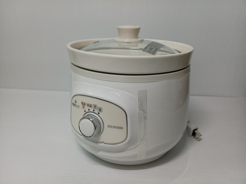 【中古品】 アイリスオーヤマ スロークッカー PSC-20K-W 2021年製 ○YR-50261○