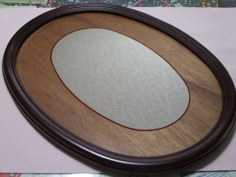 工芸社 扶桑 木製 壁掛け 鏡 ミラー 未使用 60×45