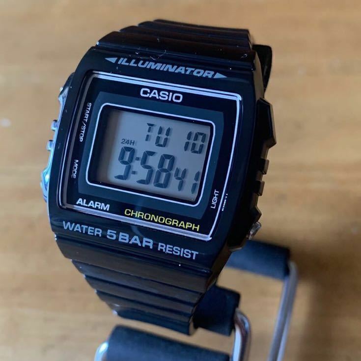 【新品・箱なし】カシオ CASIO クオーツ メンズ デジタル 腕時計 W-215H-1A　ブラック 液晶