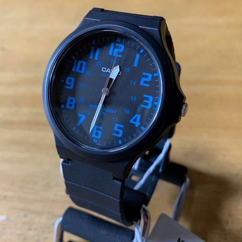 【新品・箱なし】カシオ CASIO クオーツ ユニセックス 腕時計 MW-240-2BV ブラック/ブルー ブラック