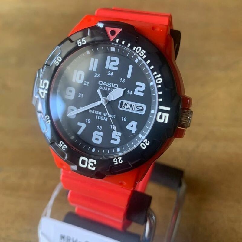 【新品・箱なし】カシオ CASIO スポーツ アナログ メンズ 腕時計 MRW-200HC-4B レッド