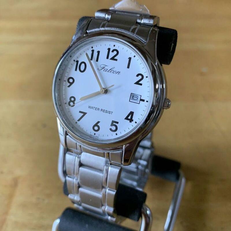 【新品・箱なし】シチズン CITIZEN キューアンドキュー Q&Q ファルコン メンズ 腕時計 D010-204 シルバー ホワイト
