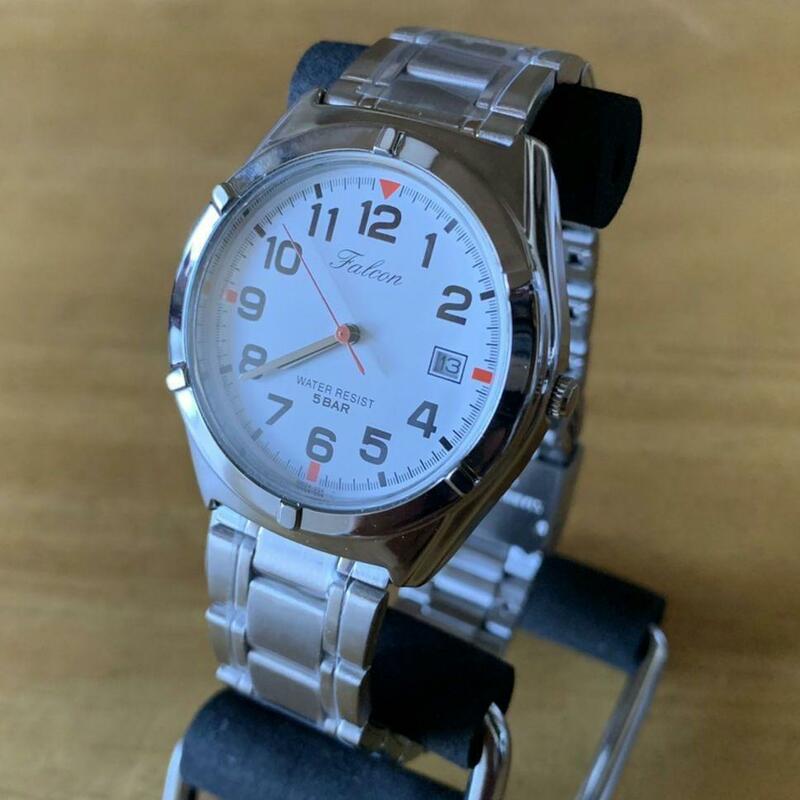 【新品・箱なし】シチズン CITIZEN キューアンドキュー Q&Q ファルコン メンズ 腕時計 D024-204 シルバー ホワイト