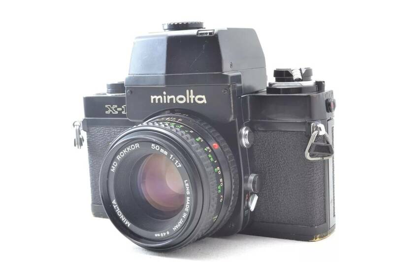 ミノルタ Minolta X-1 AE ファインダー 一眼レフ MF フィルムカメラ ボディ 50mm f/1.7 レンズ #6054