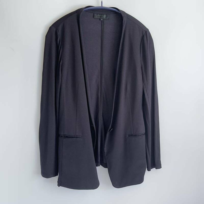 1サイズ UNTITLED アンタイトル 薄手 ジャケット 羽織 長袖 日除け 冷房対策 ネイビー レディース