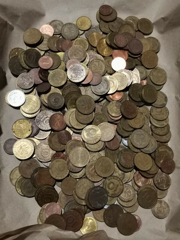 ドイツ ペニヒ pfennig 10ペニヒ以下 まとめ 約1.1kg 硬貨 コイン 古銭 外国銭 ヨーロッパ 外国 貨幣 コレクション