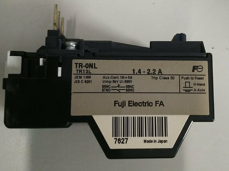 a65★★電材・配電★Fuji Electric FA 電磁開閉器用 標準型サーマルリレー TR-0NL #07Z2416