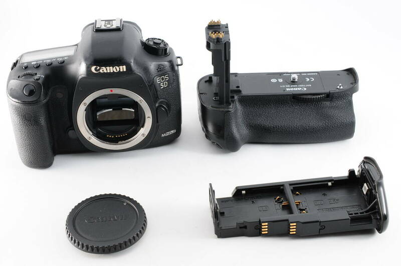 ★名機★Canon キヤノン EOS 5D Mark III デジタル一眼レフカメラ ボディ + BG-E11 バッテリーグリップ＃347.43
